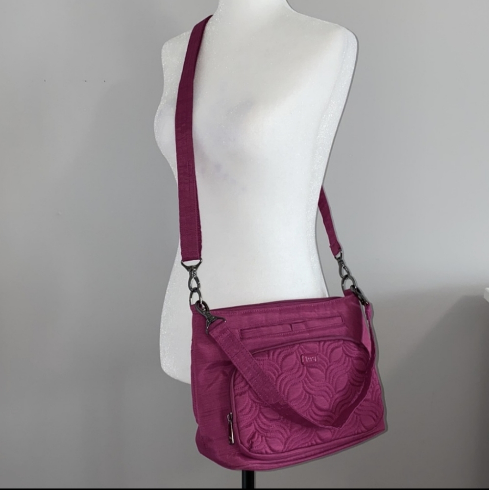 Lug Brushed Orchid Samba Convertible Crossbody Bag
